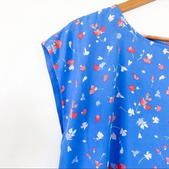 Joie Coreen Floral Tiered Dress in Blue size M Medium - Picture 4 of 11